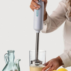 Set mixer, blender, tocator 3 în 1 Ariete BREAKFAST 0601/11, 700W, 500 ml, 2 viteze, Functie anti-stropire, Alb