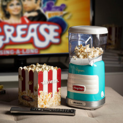 Aparat preparare popcorn cu aer cald Ariete PARTY TIME 2956/01, 1100W, Dozator, Turcoaz