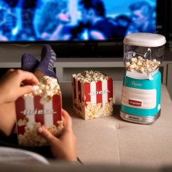 Aparat preparare popcorn cu aer cald Ariete PARTY TIME 2956/01, 1100W, Dozator, Turcoaz