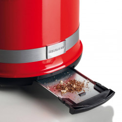 Тостер за хляб Ariete MODERNA 0149/00, 815W, 2 филии, 3 функции, 6 степени, Подвижна тава за трохи, Червен