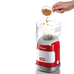 Ariete PARTY TIME 2956/00 Hot Air Popcorn Maker, 1100W, Dispenser, Red