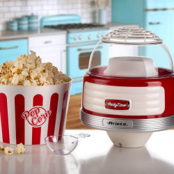Aparat preparare popcorn cu aer cald Ariete XL PARTY TIME 2957/00, 1100W, Dozator, Rosu