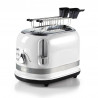 Тостер за хляб Ariete MODERNA 0149/01, 815W, 2 филии, 3 функции, 6 степени, Подвижна тава за трохи, Бял