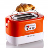 Prajitor de paine Ariete TOASTIME 0159/00, 700W, 2 felii, 3 functii, 9 trepte, Tava firimituri detasabila, Orange