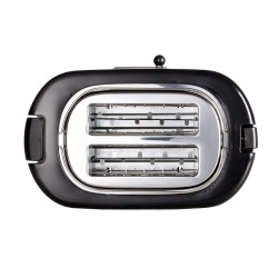 Τοστιέρα ψωμιού Ariete TOASTIME 0159/02, 700W, 2 φέτες, 3 λειτουργίες, 9 στάδια, Αφαιρούμενος δίσκος ψίχας, Μαύρο