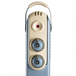 Radiator (calorifer) pe ulei Ariete VINTAGE 0839/15, 2500W, 11 elementi, 3 trepte, Rotite pivotante 360°, Albastru