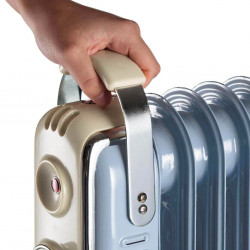 Radiator (calorifer) pe ulei Ariete VINTAGE 0839/15, 2500W, 11 elementi, 3 trepte, Rotite pivotante 360°, Albastru