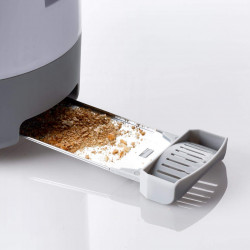 Prajitor de paine Ariete TOASTIME 0159/01, 700W, 2 felii, 3 functii, 9 trepte, Tava firimituri detasabila, Alb