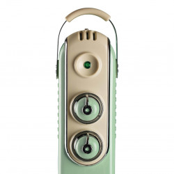 Calorifer electric cu ulei Ariete VINTAGE 0839, 2500W, 11 elementi, 3 trepte, Rotite pivotante 360°, Verde