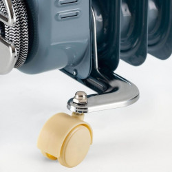 Καλοριφέρ λαδιού Ariete VINTAGE 0838, 2000W, 9 Ribs, 3 Stage, Power Indicator, 360C Περιστρεφόμενοι Τροχοί, Λαβή, Μπλε