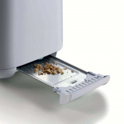 Τοστιέρα ψωμιού Ariete BREAKFAST 0157/04, 760W, 2 φέτες, κουμπί διακοπής, 7 στάδια, αφαιρούμενος δίσκος ψίχας, Λευκό