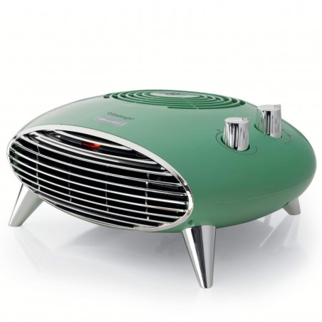 Aeroterma Ariete Vintage 2.0 8211/04, 2000W, 2 trepte, Aer cald/rece, Termostat, Functionare silentioasa, Verde