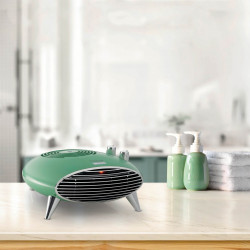 Aeroterma Ariete Vintage 2.0 8211/04, 2000W, 2 trepte, Aer cald/rece, Termostat, Functionare silentioasa, Verde