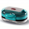 Ariete Party Time 0205/01 Burger and Sandwich Maker, 1200W, 2 compartments, Non-stick plates, Removable tray, Turquoise