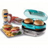 Ariete Party Time 0205/01 Burger and Sandwich Maker, 1200W, 2 compartments, Non-stick plates, Removable tray, Turquoise
