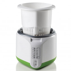 Aparat preparare branza si iaurt Ariete B-CHEESE 0615/00, 500W, 2 L, 6 programe, 90°C, 6 indicatori, Alb/Verde