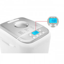 Αρτοπαρασκευαστής Crown CBM-6511, 600W, 1l, 19 προγράμματα, Χρονόμετρο, οθόνη LCD, Μνήμη, Λευκό