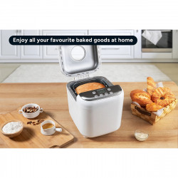 Αρτοπαρασκευαστής Crown CBM-6511, 600W, 1l, 19 προγράμματα, Χρονόμετρο, οθόνη LCD, Μνήμη, Λευκό