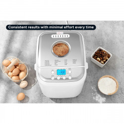 Хлебопекарна Crown CBM-6511, 600W, 1l, 19 програми, Таймер, LCD дисплей, Памет, Бял