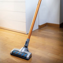 Κάθετη ηλεκτρική σκούπα Ariete SCOPA Digital 2723/00, 200W, Ψηφιακό μοτέρ, Φιλτράρισμα αέρα HEPA, Φώτα LED, Μηχανοκίνητη βούρτσα, Πορτοκαλί