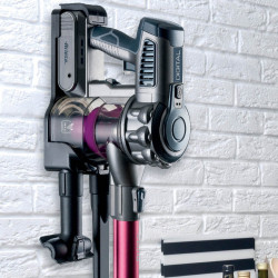 Ariete SCOPA Digital 2723 Upright Vacuum Cleaner, 200W, Digital Motor, HEPA Air Filtration, LED Lights, Motorized Brush, Pink