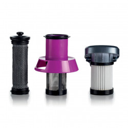 Aspirator vertical Ariete SCOPA Digital 2723, 200W, Motor digital, Filtrare aer HEPA, Lumini LED, Perie motorizata, Roz