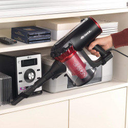 Вертикална прахосмукачка Ariete HANDY FORCE 2759, 600W, 0.5 л, Моторизирана четка, LED, HEPA, Черен/червен