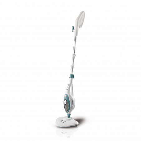 Aparat curatare cu abur Ariete STEAM MOP 4164/00 10in1, 1500 W, 350 ml, Cap rotativ, Accesorii, Alb/Albastru