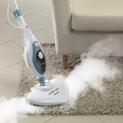 Καθαριστής ατμού Ariete STEAM MOP 4164/00 10in1, 1500 W, 350 ml, Περιστρεφόμενη κεφαλή, Αξεσουάρ, Λευκό/Μπλε