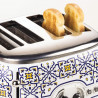 Ariete Capri 0156/0C Toaster, 1600W, 4-slice, 3 functions, 6 settings, Removable crumb tray, White/Blue
