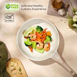 Σετ κατσαρόλες και τηγάνια Just Perfecto JL-28, 15 h, χυτό, μαρμάρινη επίστρωση, επαγωγή, αξεσουάρ, μπεζ