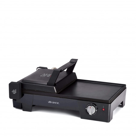 Ηλεκτρική ψησταριά 3 σε 1 Ariete MULTI GRILL 1916/10, 2400 W, 60x25 cm, Εκτεινόμενη επιφάνεια, Θερμοστάτης, Μαύρο