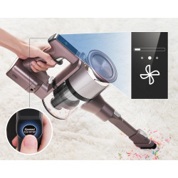 Aspirator vertical Eureka AK10 PRO, 450W, 29 kPa, 650 ml, 3 trepte, 2500 mAh, Panou LED tactil, HEPA, Violet