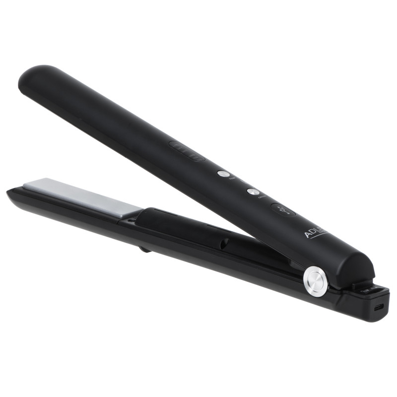 Adler AD 2327 Cordless Hair Straightener, 70W, Floating Plates, Ceramic, 50-Minute Run Time, 3 Heat Settings up to 200°C, Black