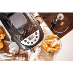 Αρτοπαρασκευαστής Mesko MS 6022, 1/1,5 kg, 850 W, 15 προγράμματα, Οθόνη LCD, Διπλό μίξερ, Αφαιρούμενο καλάθι, Μαύρο