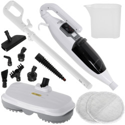 Adler AD 7052 Steam Mop, 1300 W, 3 settings, 0.550 L, 2 rotating heads, 2 operating modes, Quick heat-up, White