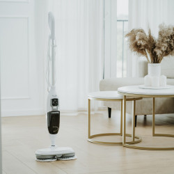 Adler AD 7052 Steam Mop, 1300 W, 3 settings, 0.550 L, 2 rotating heads, 2 operating modes, Quick heat-up, White