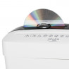 Шредер за документи Adler AD 1037, 200 W, 13 л, До 22 см, 6 листа наведнъж, Слот за CD/DVD и кредитни карти, Автоматичен старт/стоп, Функция обратен ход, 69 dB, Бял