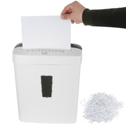 Adler AD 1037 Paper Shredder, 200 W, 13 L, Up to 22 cm, 6 sheets at a time, Slot for CDs/DVDs and credit cards, Automatic start/stop, Reverse function, 69 dB, White