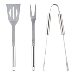 Adler AD 6729 4-Piece Barbecue Set, Stainless Steel, Aluminum Carrying Case, Hanging Holes, Silver