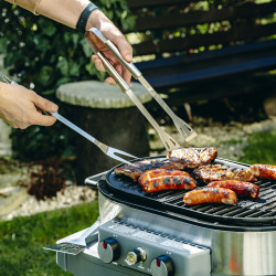 Adler AD 6729 4-Piece Barbecue Set, Stainless Steel, Aluminum Carrying Case, Hanging Holes, Silver