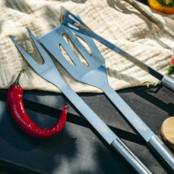 Adler AD 6729 4-Piece Barbecue Set, Stainless Steel, Aluminum Carrying Case, Hanging Holes, Silver