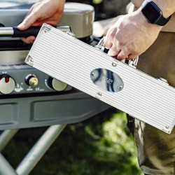 Adler AD 6729 4-Piece Barbecue Set, Stainless Steel, Aluminum Carrying Case, Hanging Holes, Silver