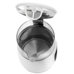 Електрическа кана Adler AD 1305, 1850/2200 W, 1.7 л, Сензорен контрол, Цветен LCD дисплей, Пет температурни настройки 40-100°C, Филтър против утаяване, Бял/златист