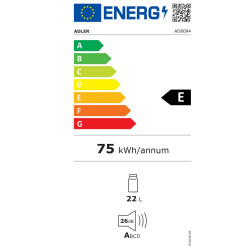 Hűtőtáska Adler AD 8094, 22 literes, 45/55 W, 12V/220V, ST klímaosztály, speciális szigetelés C5H10, szürke