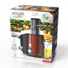 Сокоизстисквачка Adler AD 4129, 1000/2000W, 2 скорости, 1l, Система против капене, Черен/бронз