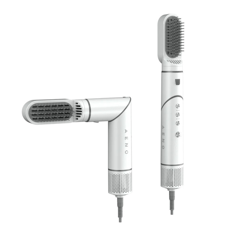 Συσκευή στεγνώματος και styling μαλλιών AENO HS1 AHS0001, 1200W, 4 ταχύτητες, 4 επίπεδα, 7 εξαρτήματα, Ιονισμός, Λευκό