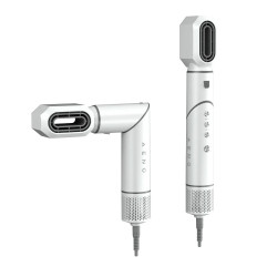 Uscator de par si aparat de coafat AENO HS1 AHS0001, 1200W, 4 viteze, 4 trepte, 7 atasamente, Ionizare, Alb