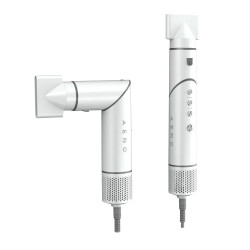 Uscator de par si aparat de coafat AENO HS1 AHS0001, 1200W, 4 viteze, 4 trepte, 7 atasamente, Ionizare, Alb