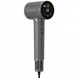 Σεσουάρ με κινητήρα χωρίς ψήκτρες AI AENO HD5 AHD0005G AI, 1500W, 2 ταχύτητες, 3 επίπεδα, 67 dB, Φωνητικός έλεγχος, Γκρι